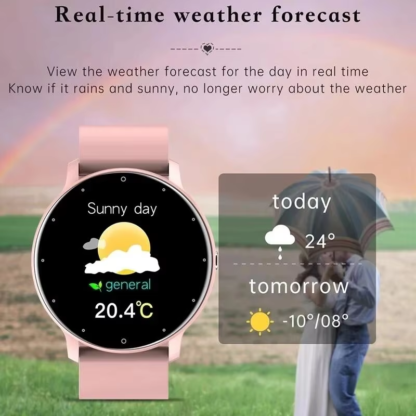 Women Smart Band Watch Real-Time Weather Forecast Activity Tracker Watches Heart Rate Monitor Sports Ladies Smart Watch Men - Image 7